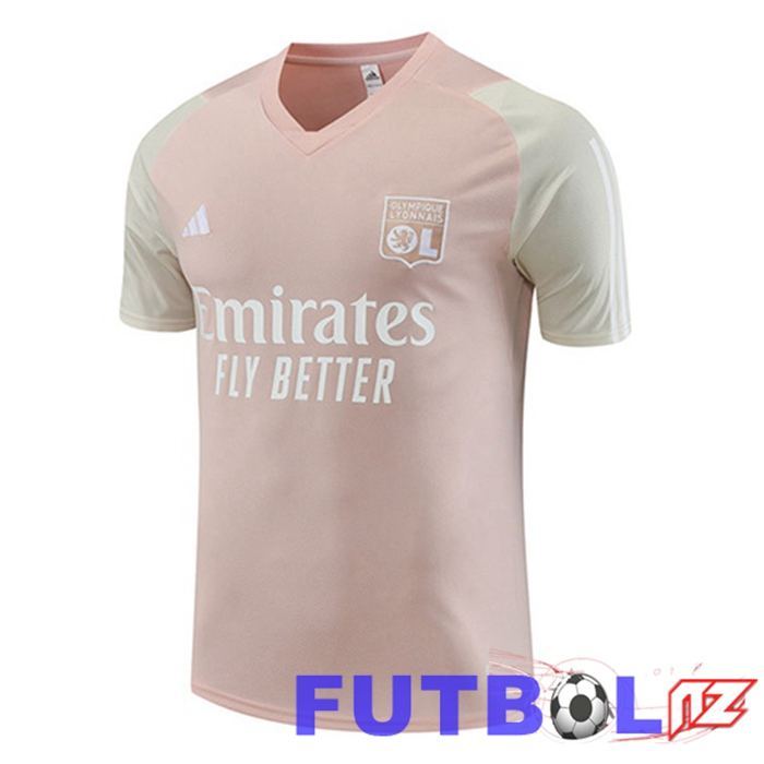 Camiseta Entrenamiento Lyon OL Rosado 2023/2024 Camiseta Entrenamiento Lyon OL Rosado 2023/2024
