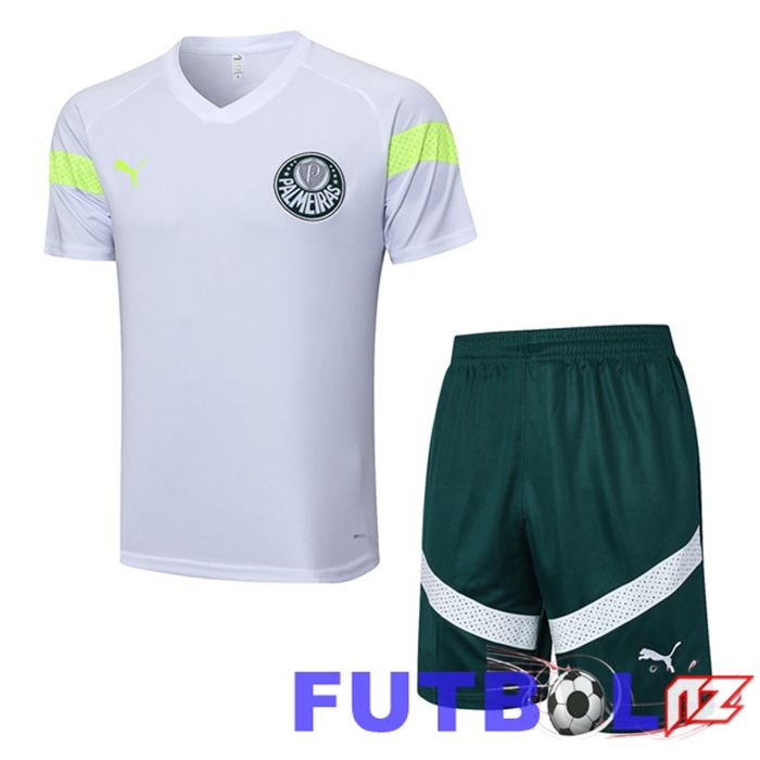 Camiseta Entrenamiento Palmeiras + Pantaloncini Blanco 2023/2024