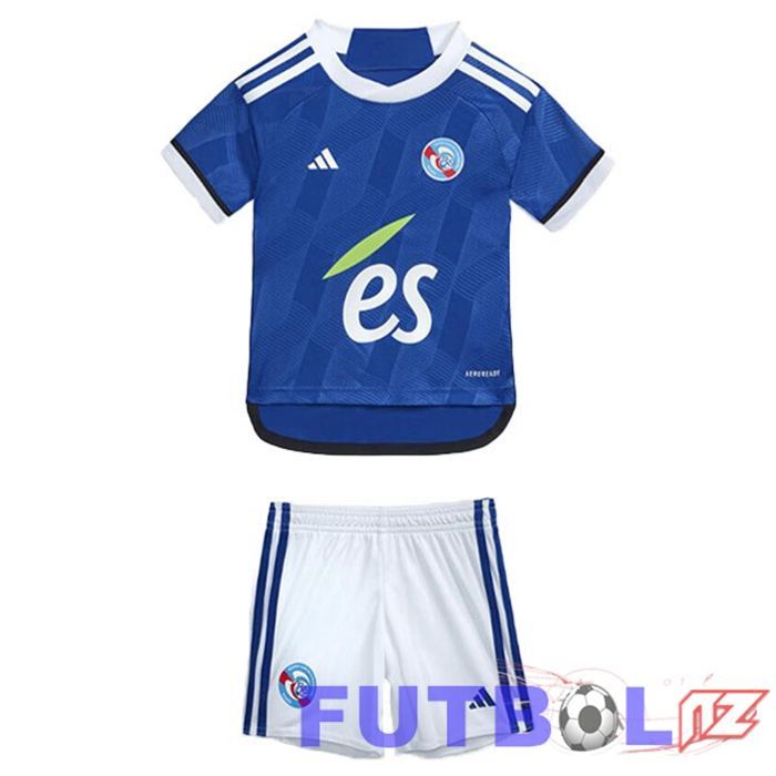 Camisetas De Futbol RC Strasbourg Alsace Ninos Primera Azul 2023/2024