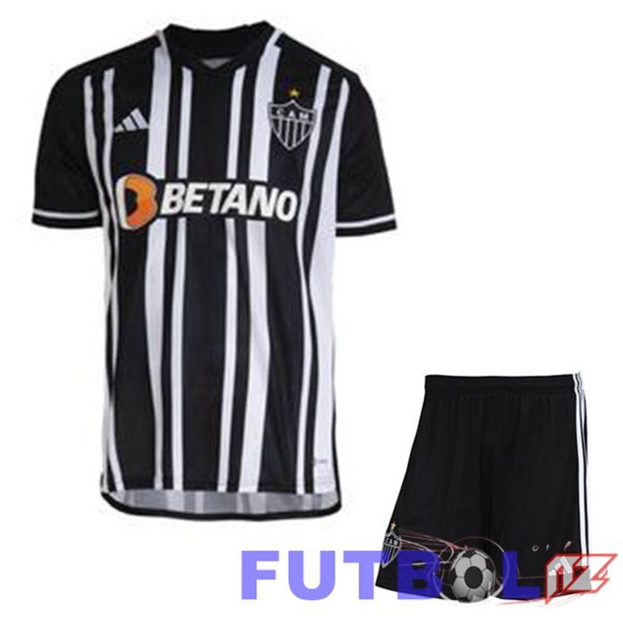 Camisetas De Futbol Atletico Mineiro Ninos Primera Negro Blanco 2023/2024 Camisetas De Futbol Atletico Mineiro Ninos Primera Negro Blanco 2023/2024