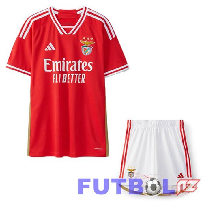 Camisetas De Futbol S.L Benfica Ninos Primera Rojo 2023/2024