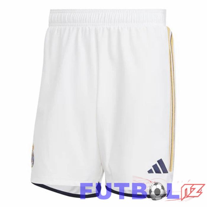 Cortos De Futbol Real Madrid Primera Blanco 2023/2024