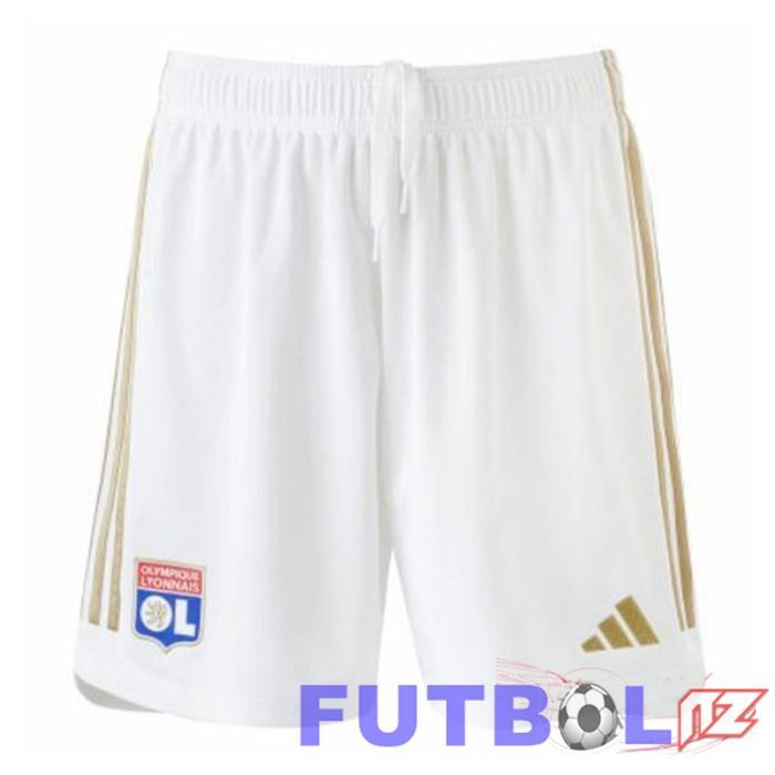 Cortos De Futbol Lyon OL Primera Blanco 2023/2024