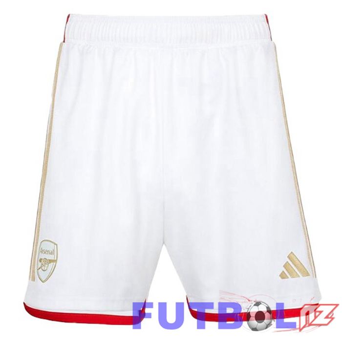 Cortos De Futbol Arsenal Primera Blanco 2023/2024 Cortos De Futbol Arsenal Primera Blanco 2023/2024