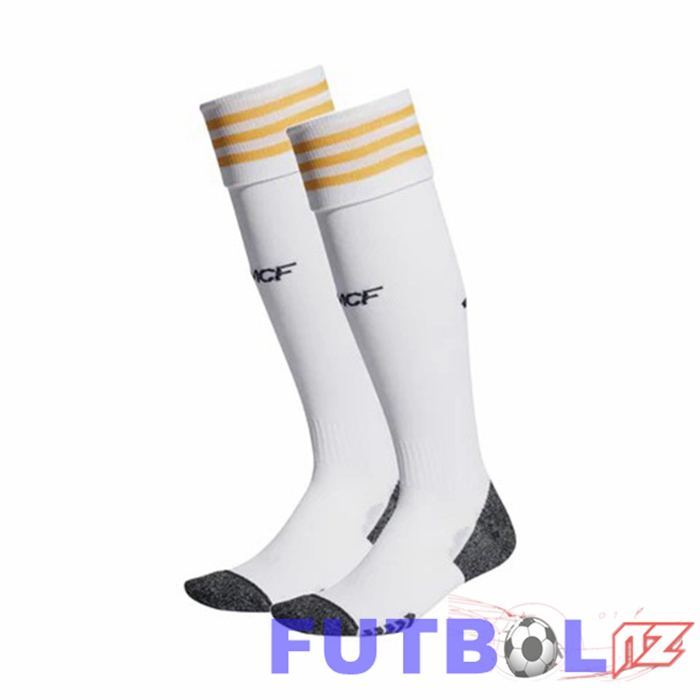 Calcetines De Futbol Real Madrid Primera Blanco 2023/2024