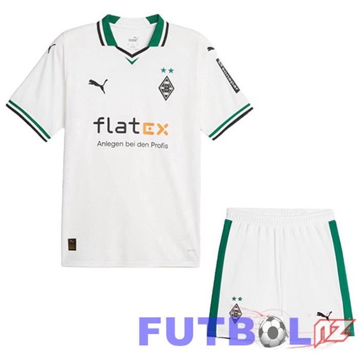 Camisetas De Futbol Monchengladbach Ninos Primera Blanco 2023/2024