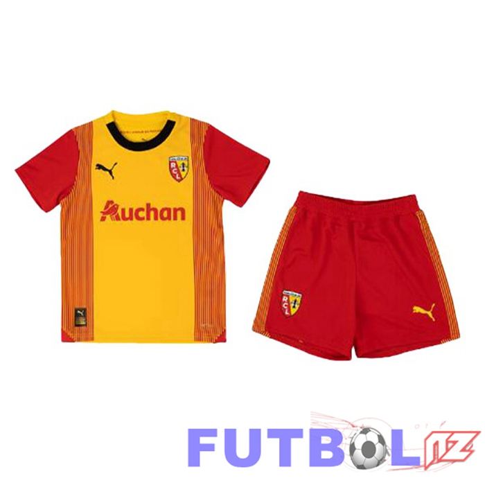 Camisetas De Futbol RC Lens Ninos Primera Amarillo Rojo 2023/2024
