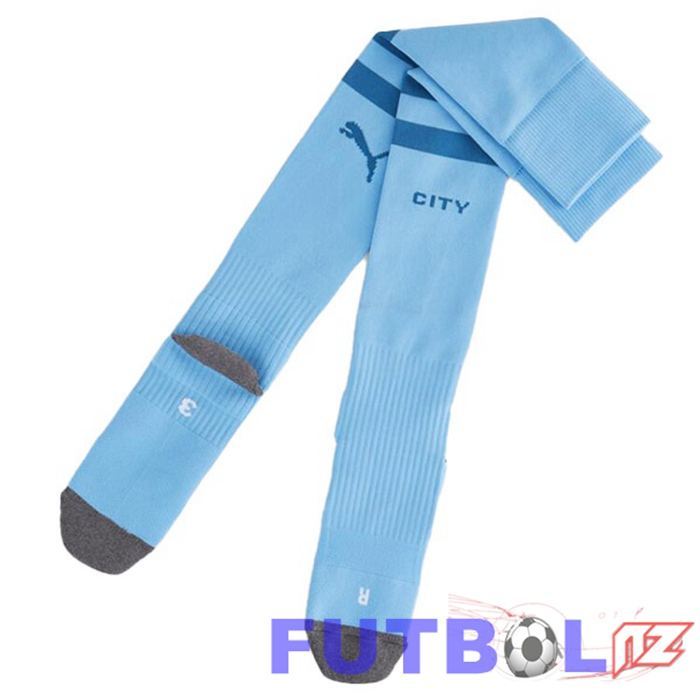 Calcetines De Futbol Manchester City Primera Azul 2023/2024