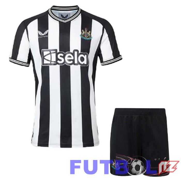 Camisetas De Futbol Newcastle United Ninos Primera Blanco Negro 2023/2024 Camisetas De Futbol Newcastle United Ninos Primera Blanco Negro 2023/2024
