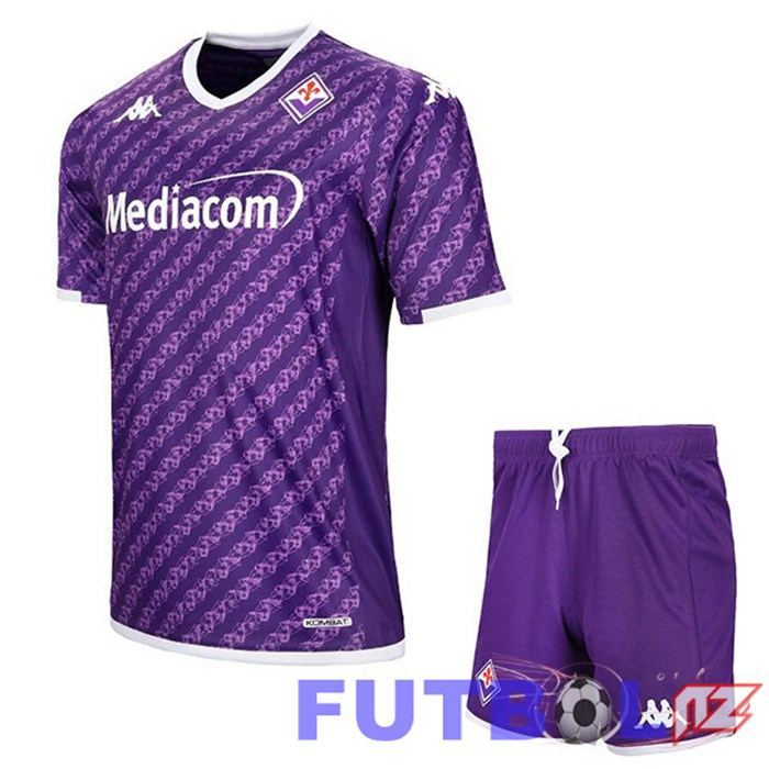 Camisetas De Futbol ACF Fiorentina Ninos Primera Púrpura 2023/2024