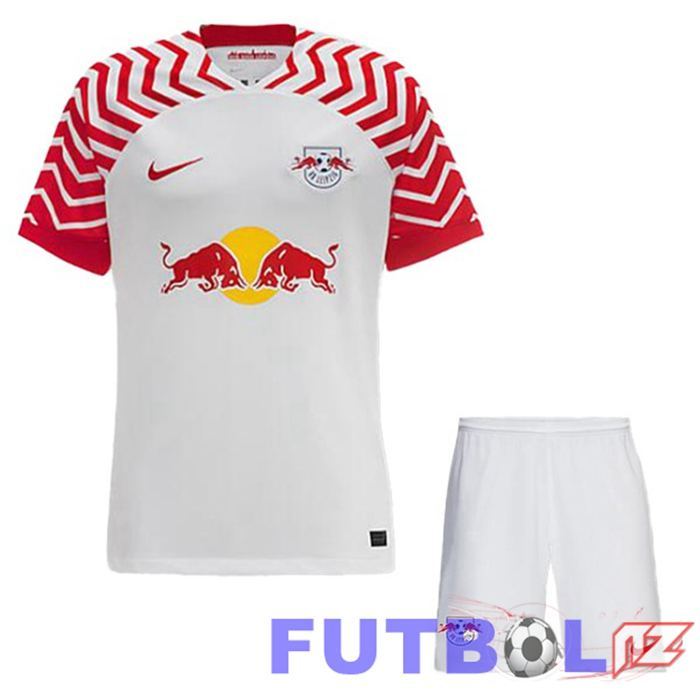 Camisetas De Futbol RB Leipzig Ninos Primera Blanco 2023/2024