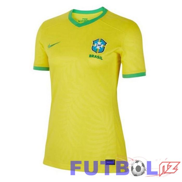 Camisetas De Futbol Brasil Mujer Primera Amarillo 2023/2024 Camisetas De Futbol Brasil Mujer Primera Amarillo 2023/2024
