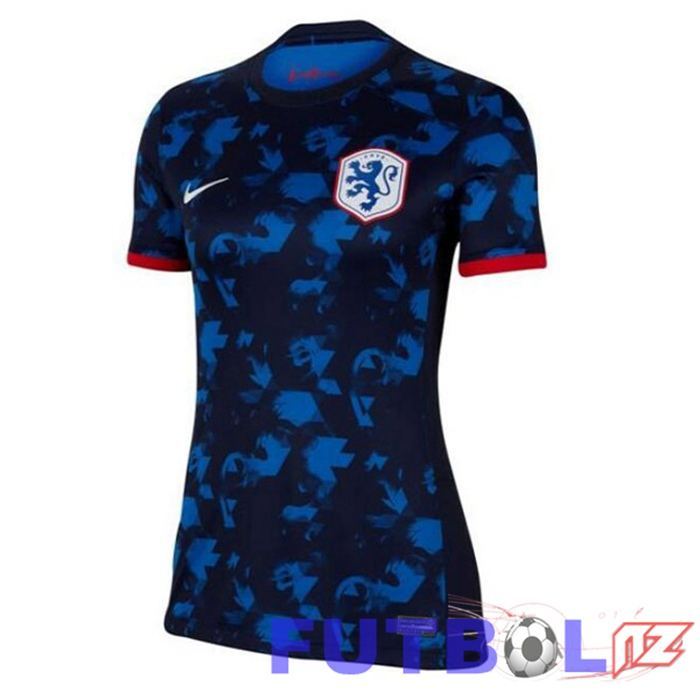 Camisetas De Futbol Países Bajos Mujer Segunda Negro 2023/2024