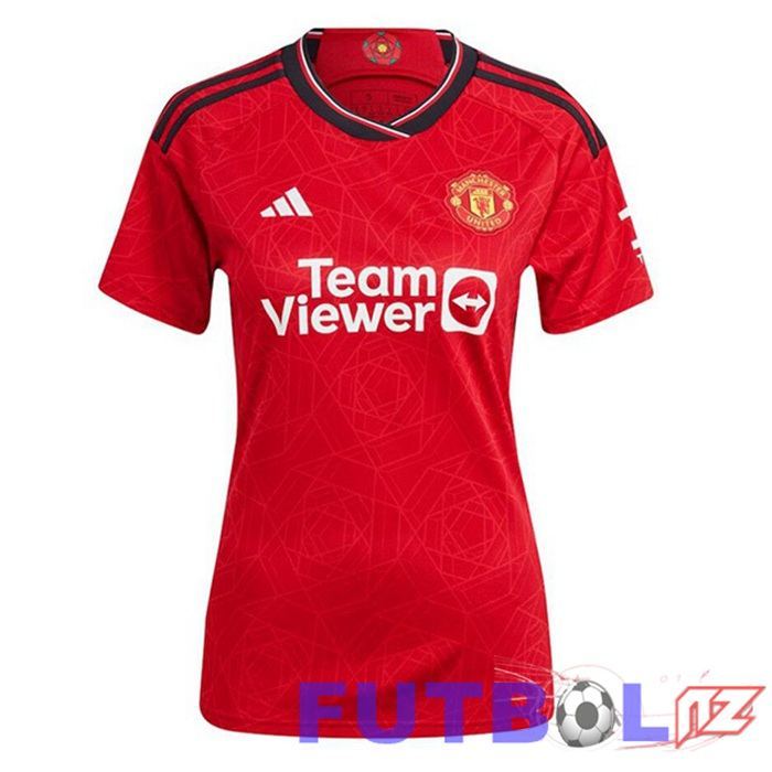 Camisetas De Futbol Manchester United Mujer Primera Rojo 2023/2024