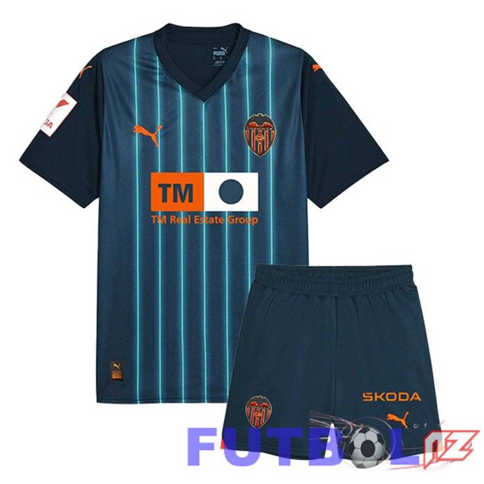 Camisetas De Futbol Valencia CF Ninos Segunda Azul 2023/2024