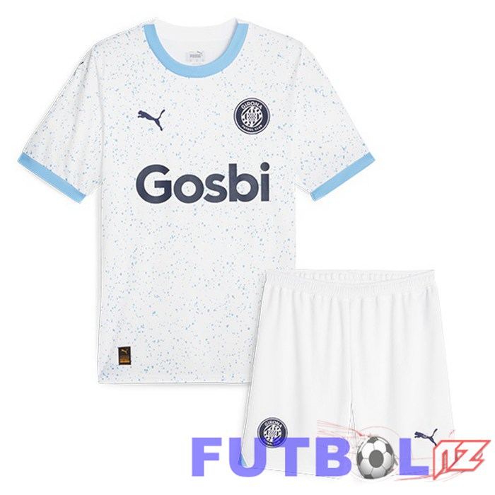 Camisetas De Futbol Girona Ninos Segunda Blanco 2023/2024