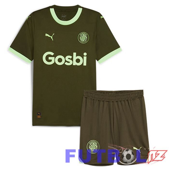 Camisetas De Futbol Girona Ninos Tercera Verde 2023/2024
