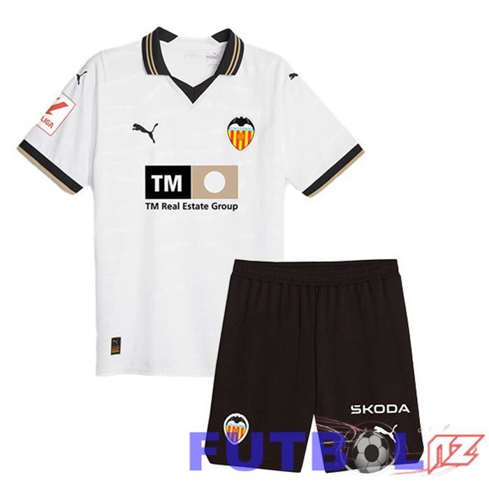 Camisetas De Futbol Valencia CF Ninos Primera Blanco 2023/2024