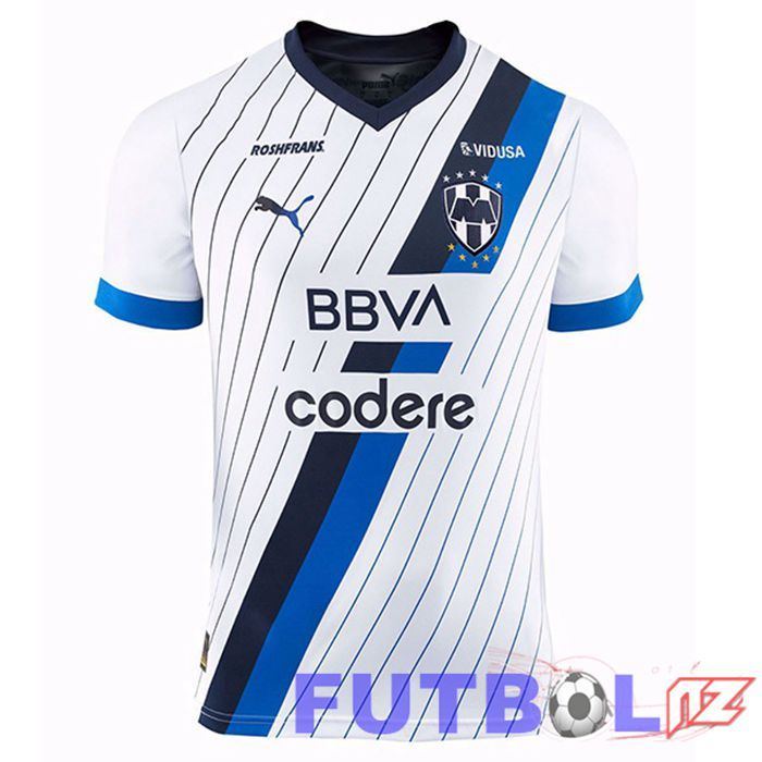 Camisetas De Futbol CF Monterrey Segunda Azul Blanco 2023/2024