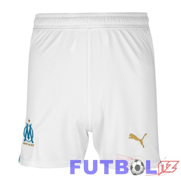 Cortos De Futbol Marsella OM Primera Blanco 2023/2024