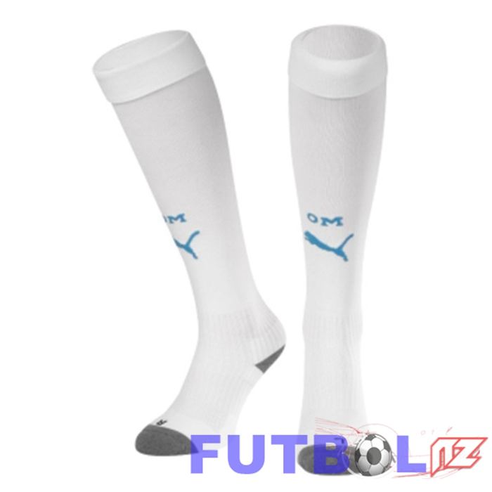 Calcetines De Futbol Marsella OM Primera Blanco 2023/2024
