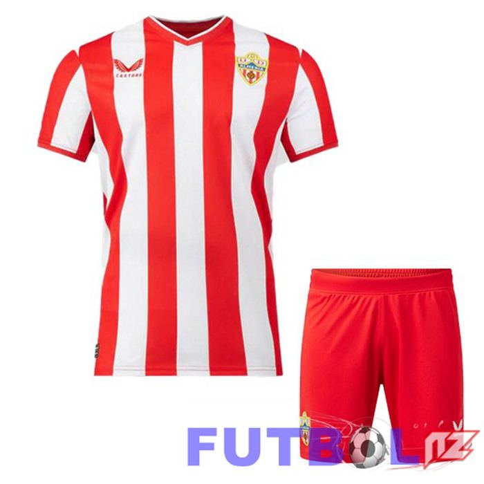 Camisetas De Futbol UD Almeria Ninos Primera Rojo Blanco 2023/2024