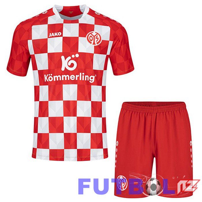 Camisetas De Futbol FSV Mainz 05 Ninos Primera Rojo 2023/2024