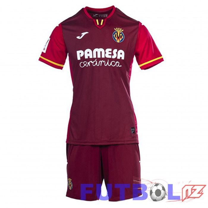 Camisetas De Futbol Villarreal Ninos Segunda Rojo 2023/2024