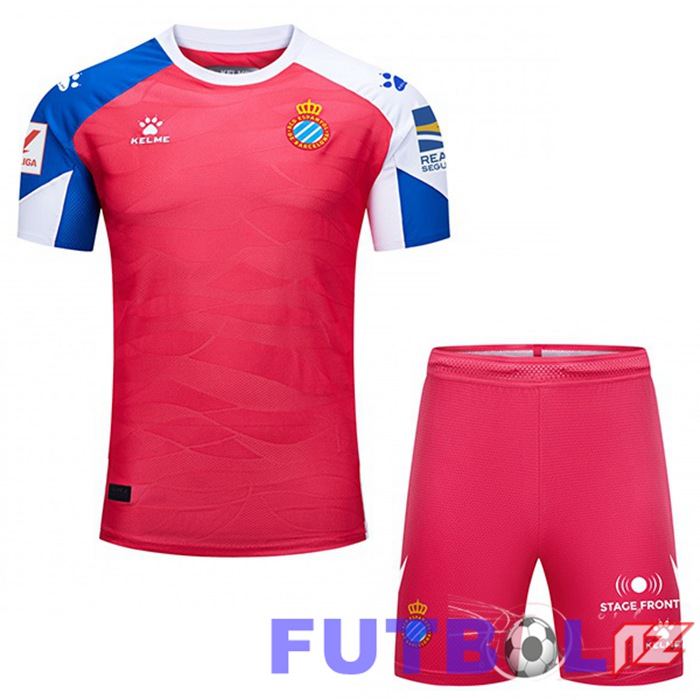 Camisetas De Futbol RCD Espanyol Ninos Segunda Rosado 2023/2024