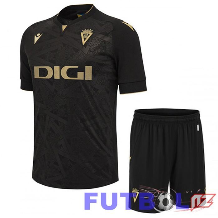 Camisetas De Futbol Cadiz CF Ninos Segunda Negro 2023/2024 Camisetas De Futbol Cadiz CF Ninos Segunda Negro 2023/2024