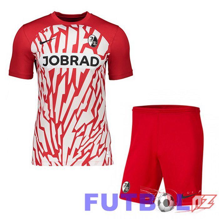 Camisetas De Futbol SC Fribourg Ninos Primera Rojo 2023/2024