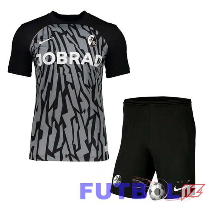 Camisetas De Futbol SC Fribourg Ninos Segunda Gris 2023/2024