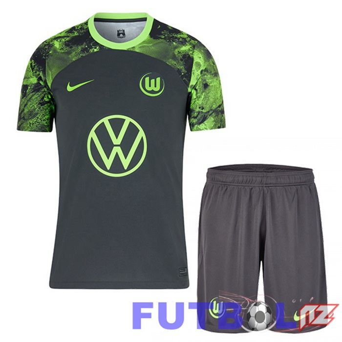 Camisetas De Futbol Vfl Wolfsburg Ninos Segunda Verde 2023/2024 Camisetas De Futbol Vfl Wolfsburg Ninos Segunda Verde 2023/2024