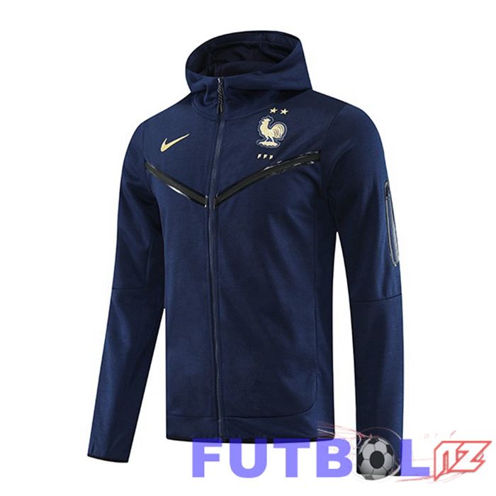 Chaqueta Con Capucha Francia Azul Real 2023/2024