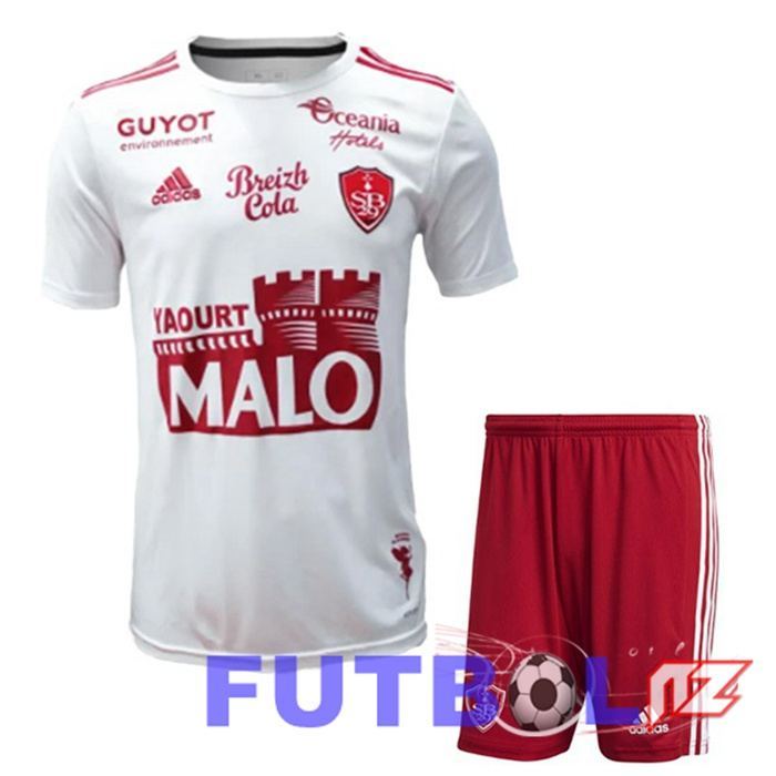 Camisetas De Futbol Stade Brestois Ninos Segunda Blanco 2023/2024