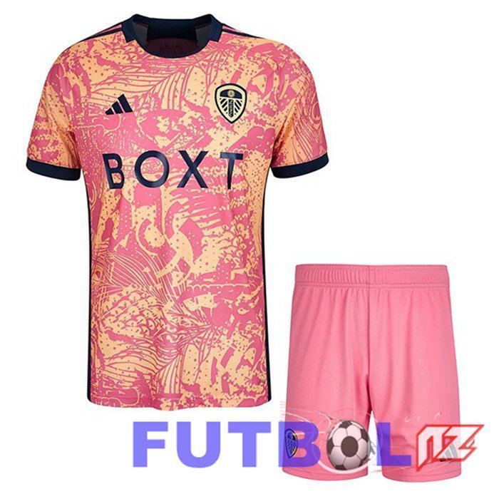 Camisetas De Futbol Leeds United Ninos Tercera Rosado 2023/2024
