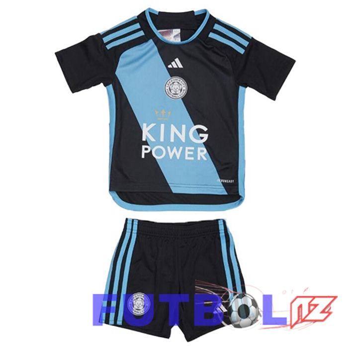 Camisetas De Futbol Leicester City Ninos Segunda Azul Negro 2023/2024