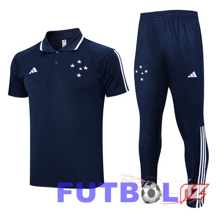 Camiseta Polo Cruzeiro EC + Pantalones Azul Real 2023/2024