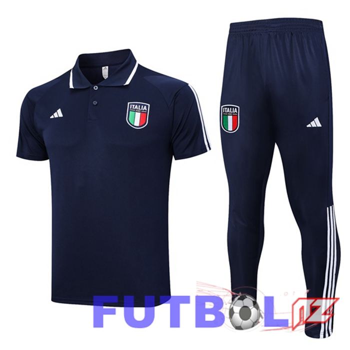 Camiseta Polo Italia + Pantalones Azul Real 2023/2024