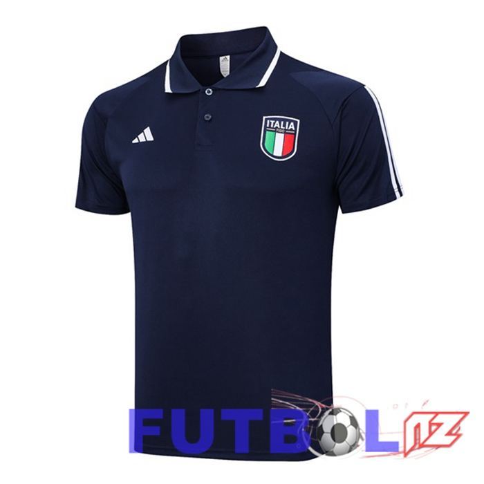 Camiseta Polo Italia Azul Real 2023/2024