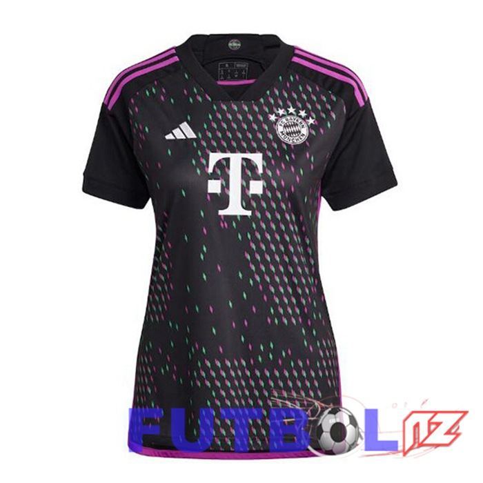 Camisetas De Futbol Bayern Munich Mujer Segunda Negro 2023/2024