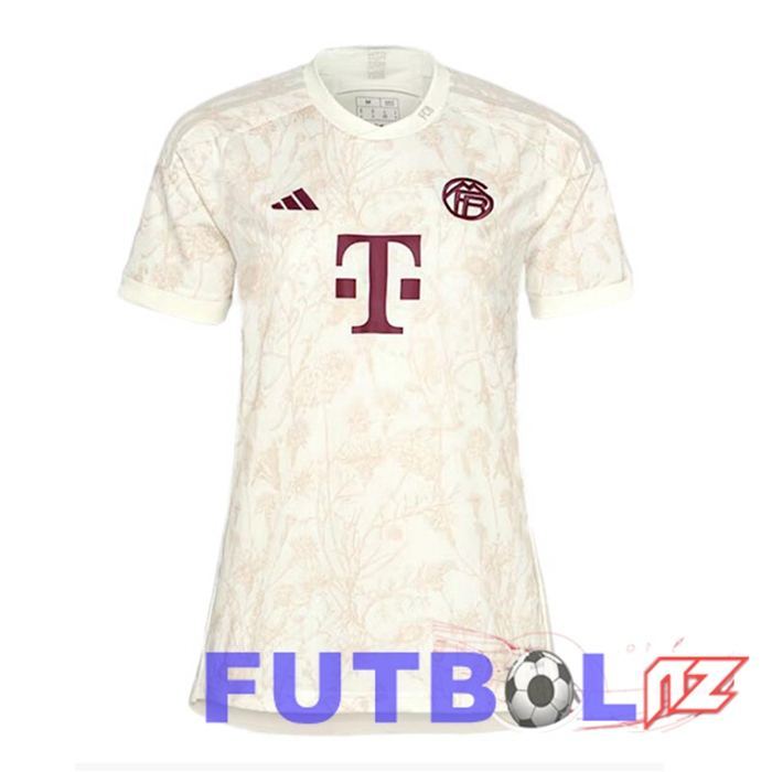 Camisetas De Futbol Bayern Munich Mujer Tercera Amarillo 2023/2024