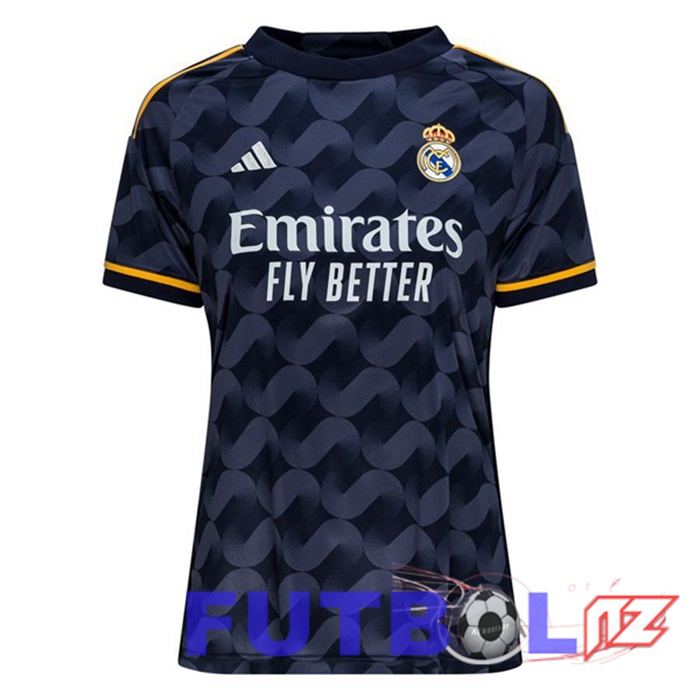 Camisetas De Futbol Real Madrid Mujer Segunda Azul Real 2023/2024
