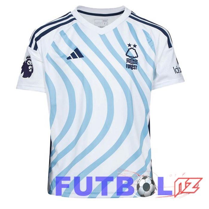 Camisetas De Futbol Nottingham Forest Segunda Azul Blanco 2023/2024