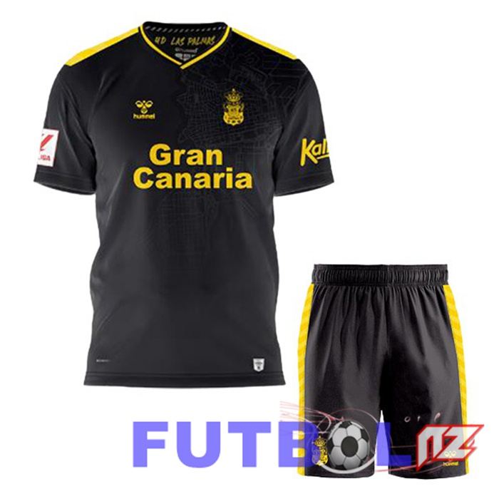 Camisetas De Futbol UD Las Palmas Ninos Segunda Negro 2023/2024