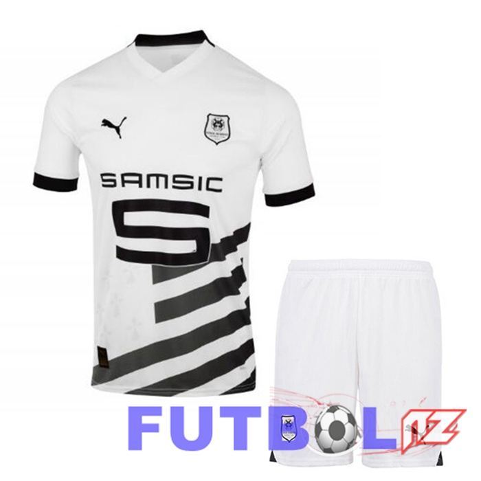 Camisetas De Futbol Stade Rennais Ninos Segunda Blanco 2023/2024 Camisetas De Futbol Stade Rennais Ninos Segunda Blanco 2023/2024