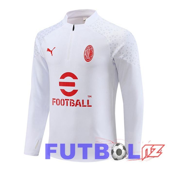 Sudadera De Entrenamiento AC Milan Blanco 2023/2024