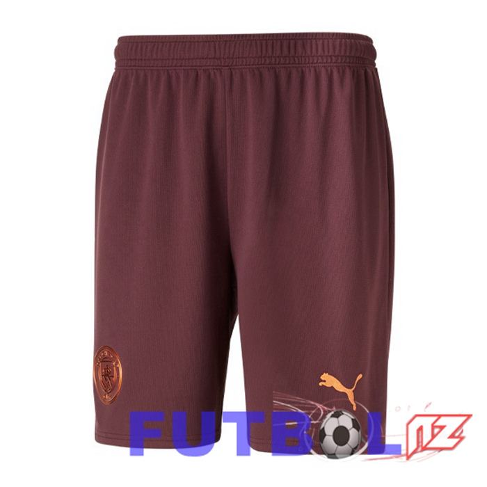 Cortos De Futbol Manchester City Segunda Rojo 2023/2024
