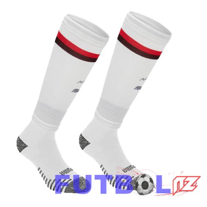 Calcetines De Futbol AC Milan Segunda Blanco 2023/2024
