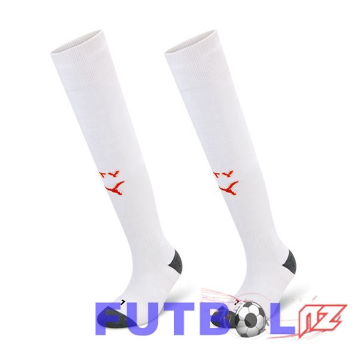 Calcetines De Futbol Manchester City Segunda Blanco 2023/2024